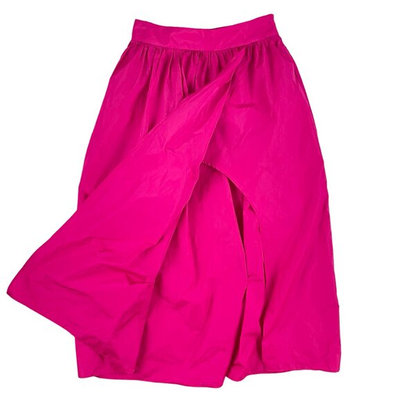 NWT ZARA Fuchsia Long Slit Balloon Pleated Ruffle Skirt Barbie-core 8255/180 Sm - Picture 4 of 4